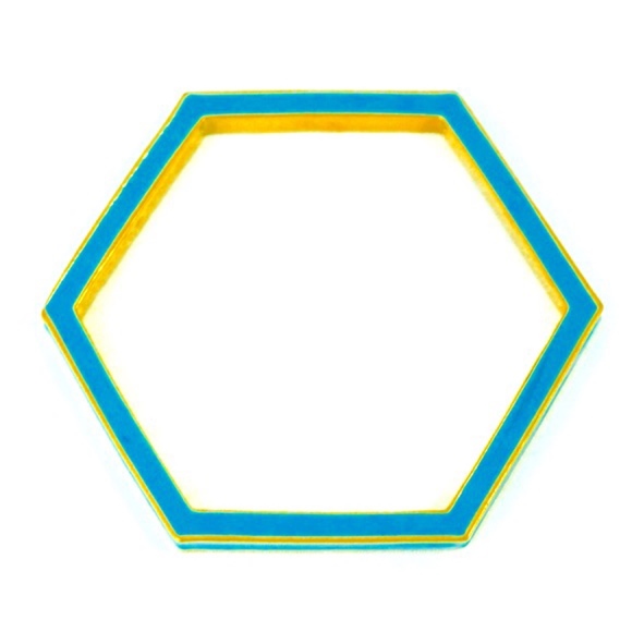 KATE SPADE~play the angles~BLUE HEXAGON BRACELET - Picture 3 of 3